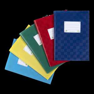 Oxford Hefthüllen für DIN A5, PP, Bast, farb.sort., 5er-Pack