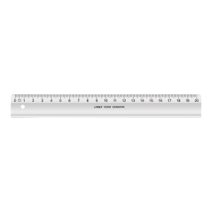 LINEX 1020M Schul-Lineal 200 mm lang, 33 mm breit glasklar Tuschekante