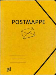 Eckspannmappe TOP FILE+, A4, mit Aufdruck "POSTMAPPE", gelb