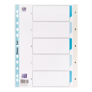 ELBA Register "StrongLine" A4, PP, 5-teilig, 1-5, weiß