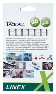 LINEX Tack-all quadratische Klebepads, wiederverwendbar