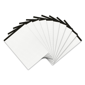 Notizblock ohne Deckblatt, A4, schwarz, 50 Blatt, 70 g/m², Lineatur 22