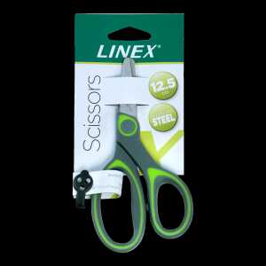 LINEX Universal-Schere 12,5 cm grau-grün, rostfreier Edelstahl, Karte