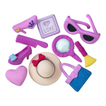 LINEX Motivradiergummis "Girl Bag", Beutel mit...