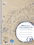 LANDRÉ Collegeblock Recycling A4+, 80 Blatt,...