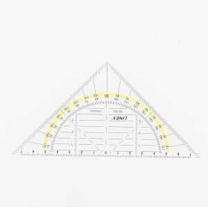 LINEX 1616G Geometrie-Dreieck, Hypotenusenlänge 160 mm, Winkelmesser,