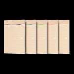 Notizblock A5, geheftet, 80 Blatt, 5mm kariert, farblich...