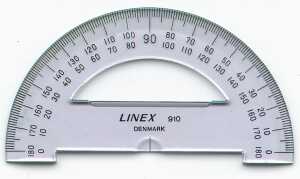 LINEX 910 Winkelmesser, 100 mm Durchmesser,2 mm dick, 180°