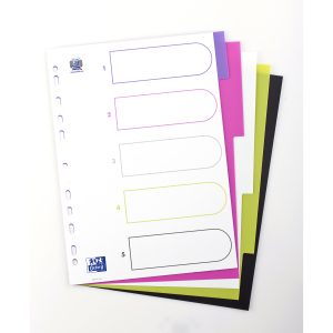 Register "myColour" A4, PP-Stärke 300 my, 5 Blatt, sortierte Packung