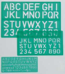 LINEX 8500S Schriftschablonen 3teilig, Standard, 10, 20 und 30 mm