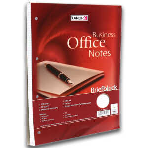 LANDRÉ Briefblock "Office" A4 100 Blatt, 70 g/m² 4fach gelocht kariert