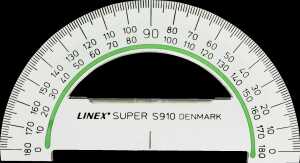 LINEX Super Serie Winkelmesser Kunstst 180Grad 10cm Anti-Rutsch-Effekt