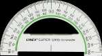 LINEX Super Serie Winkelmesser Kunstst 180Grad 10cm...