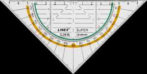 LINEX Super Serie Geo-Dreieck Kunststoff, 16 cm Hypotenuse