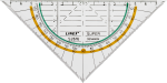 LINEX Super Serie Geo-Dreieck Kunststoff, 16 cm Hypotenuse