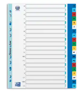 ELBA Register A4 maxi, PP, durchgefärbt, 20-teilig, A-Z
