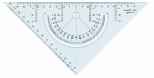 LINEX 2622 Geometrie-Dreieck, Hypotenusenlänge 225 mm, Winkelmesser