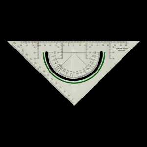 LINEX Super Serie Geo-Dreieck Kunststoff, 22,5 cm Hypotenuse