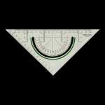 LINEX Super Serie Geo-Dreieck Kunststoff, 22,5 cm Hypotenuse