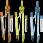 LINEX Schul-Zirkel mit 0,5 mm Bleistiftmine, Ersatzminen, i