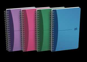 Oxford Office Spiralbuch "Urban Mix" 110x170mm lin 6 mm 90 Bl 4 Farben