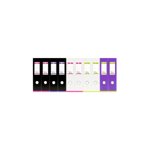 Oxford Ordner "myColour" PP/PP, Rückenbreite 80 mm, 10er-Pack