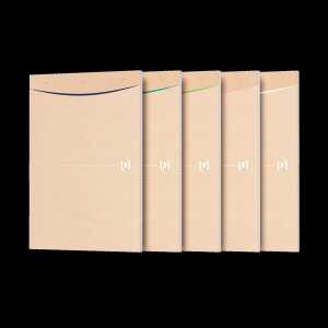 Notizblock A4, geheftet, 80 Blatt, 5mm kariert, farblich sortiert