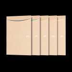 Notizblock A4, geheftet, 80 Blatt, 5mm kariert, farblich...