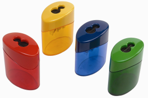 Doppel-Spitzdose, Stifte bis 11 mm Durchmesser,10 Stück, farbig sort