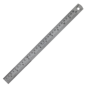 LINEX SL30 Stahl-Lineal 300 x 19mm, cm u Zoll-Skala Umrechnungstabelle