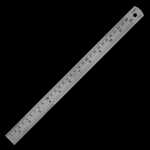 LINEX SL30 Stahl-Lineal 300 x 19mm, cm u Zoll-Skala...