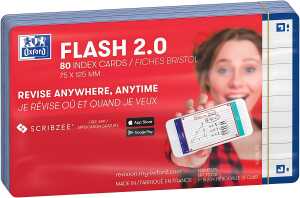 Oxford Flash 2.0, 75x125, 80 Blatt, liniert, marineblau
