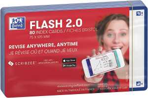 Oxford Flash 2.0, 75x125, 80 Blatt, blanko, marineblau