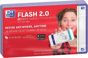Oxford Flash 2.0, 75x125, 80 Blatt, blanko, violett