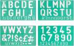 LINEX 8550 Schriftschablonen 4teilig, Standard,...