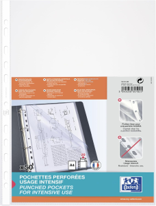 Prospekthüllen "Standard" A4, PP, 0,09 mm oben offen, 50 Stück i