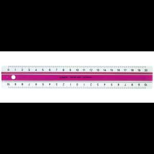 LINEX Super Serie Lineal 20 cm Kunststoff pink, Anti-Rutsch-Effekt,