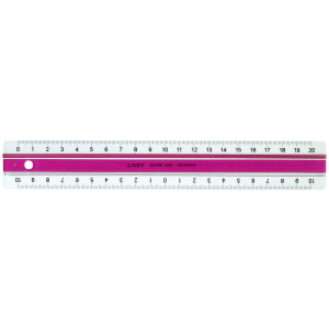 LINEX Super Serie Lineal 20 cm Kunststoff pink, Anti-Rutsch-Effekt,