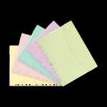 Punched Pockets Velco A4 pastell, 5er-Pack
