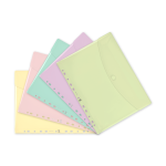 Punched Pockets Velco A4 pastell, 5er-Pack