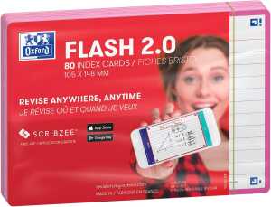 Oxford Flash 2.0, 105x148, 80 Blatt, liniert, fuchsia