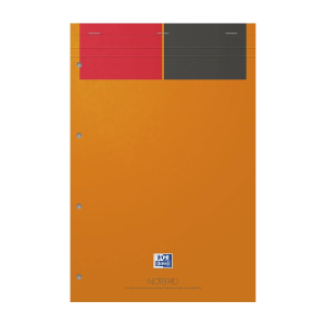 Notepad A4+ liniert 6 mm, 80 Blatt, 80 g/m², 4fach gelocht 5er-Packung