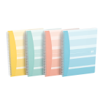 Oxford GO Iconic Spiralbuch B5, liniert 7 mm, 4 Farben...
