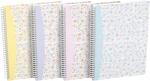 Oxford GO Floral Spiralbuch B5, liniert 7 mm, 4 Designs...