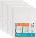 Brieftaschen, DIN A4, Packung mit 6 Taschen, PP, farblos,...
