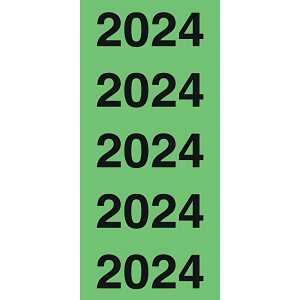 Inhaltsschild 2024, selbstklebend, Ordnerrücken, grün 120 Schildern