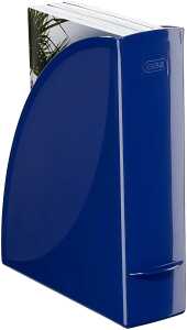 ELBA Stehsammler "wave", aus 100% recycletem PS, blau