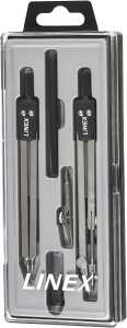 LINEX 25 Zirkel-Set inkl. Einsatz mit Kniegelenk, Stechzirkel