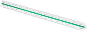 LINEX 314 Dreikantmaßstab mit farbiger Hohlkehle 30 cm,