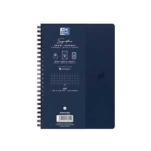 Oxford Signature Spiralbuch A5, 5mm kariert, flex Cover, 80 Bl blau